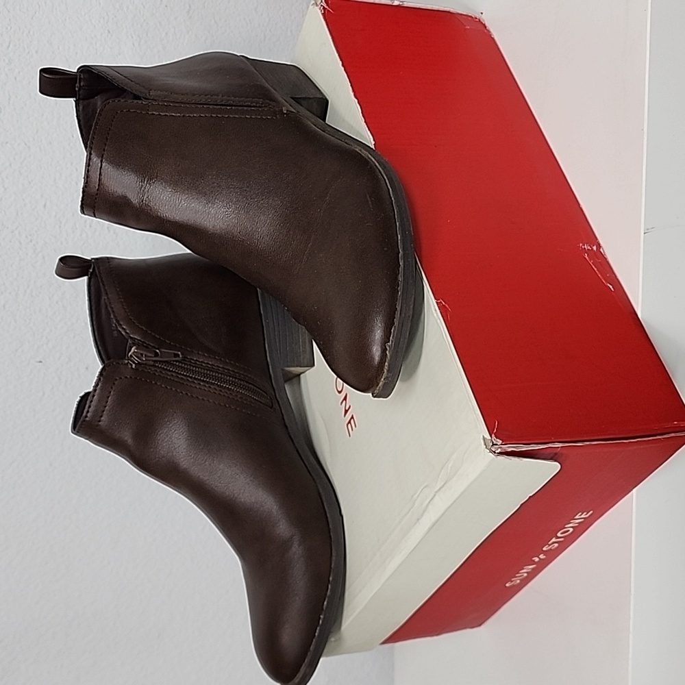 Sun & Stone Short Boots Brown - women size 8.5